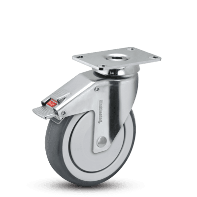 MedCaster Chrome Hospital (FX) Caster FX75-TPP-TL-TP