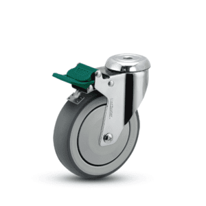 MedCaster Chrome Hospital Caster CX-03AMP-125-DL-HK01