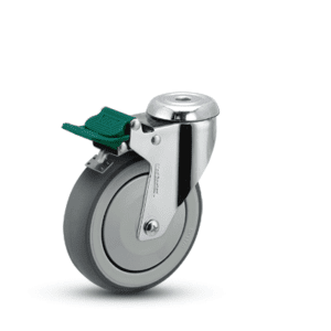 MedCaster Stainless Steel Hospital Caster SX-06AMX-125DL-HK01