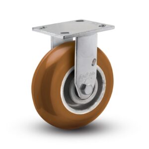 albion butterscotch round tread polyurethane on aluminum rigid caster
