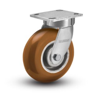 albion butterscotch round tread polyurethane on aluminum swivel caster