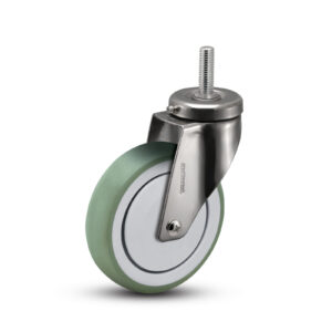 MedCaster Stainless Steel Hospital Caster SX75-AMP-125SW-TS