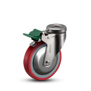 casters with directional lock brakes